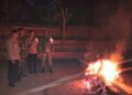Tegas! Polsek Kalis dan Koramil Kalis Bongkar Bakar Arena Sabung Ayam di Nanga Danau Kalis