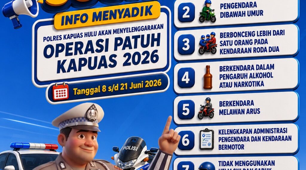 Polres Kapuas Hulu Gelar Operasi Patuh 2026, 9 Pelanggaran Ini Bakal Jadi Incaran Utama Petugas