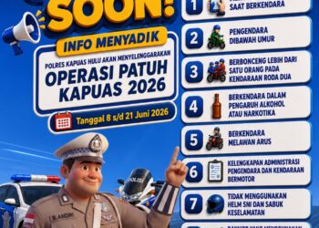 Polres Kapuas Hulu Gelar Operasi Patuh 2026, 9 Pelanggaran Ini Bakal Jadi Incaran Utama Petugas