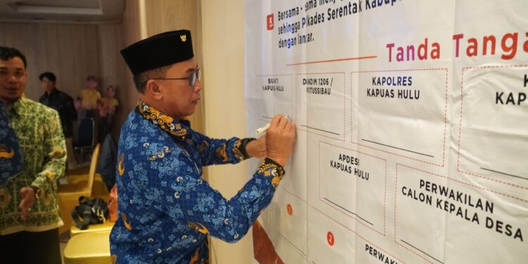 Pesan Sukardi,Buka Deklarasi Damai Pilkades 2026 Beda Pilihan Wajar Beda Hati Jangan Kapuas Hulu Harus Damai