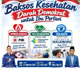 Ultah ke-25, Demokrat Kapuas Hulu Gelar Baksos Kesehatan Gratis di Alun-Alun Putussibau